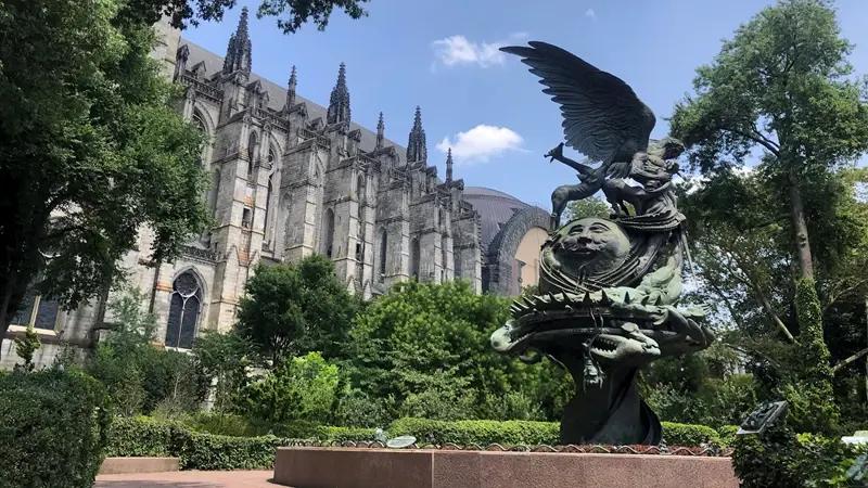 Peace Fountain Next To Cathedral Of St John The Divine Morningside Heights Manhattan Ws